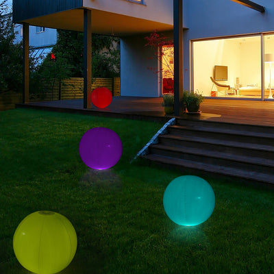 16inch Floating Pool Light Up Glow Ball, Inflatable Outdoor Garden Lights With Remote