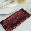 20Inchx20Inch Burgundy Premium Sequin Cloth Dinner Napkin | Reusable Linen