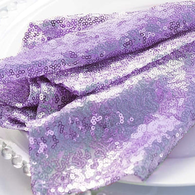 20x20inch Lavender Premium Sequin Cloth Dinner Napkin | Reusable Linen#whtbkgd