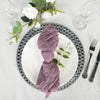5 Pack | Violet Amethyst Gauze Cheesecloth Cotton Dinner Napkins | 24x19Inch