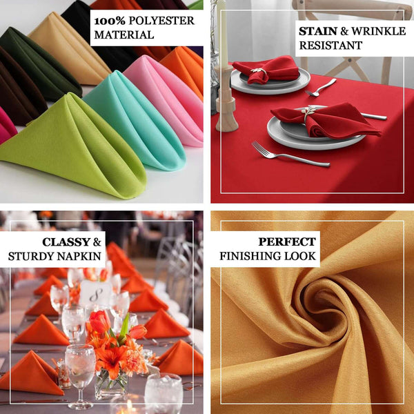 17inch Purple Polyester Linen Napkins
