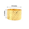 4 Pack | Shiny Gold Basket Weave Napkin Rings, Metallic Napkin Holders