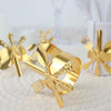 4 Pack | Gold Metal Fork Knife Spoon Design Napkin Rings