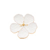 4 Pack | White & Gold Metal Flower Napkin Rings, Floral Serviette Buckle Napkin Holder Set