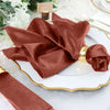 5 Pack | Terracotta Premium Sheen Finish Velvet Cloth Dinner Napkins | 20inch x 20inch