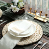 4 Pack | Natural Corn Husk 15inch Round Woven Placemats, Braided Rustic Rattan Tablemats