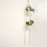 2 Pack | White 5.5Inch Plastic Planter Pots, Indoor Plant Pot For Hanging Macrame Planter Holder