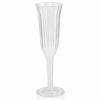 12 Pack | 6 oz | Plastic Champagne Flutes Disposable | Clear | Flared Design | Detachable Clear Base #whtbkgd