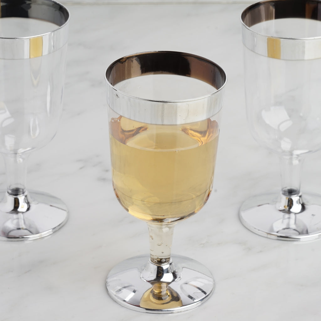 clear plastic wine cups