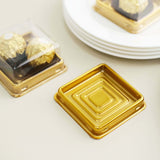 Mini Plastic Cupcake Favor Containers, Square Party Boxes Treat Display Holder