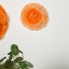 6 Multi Size Pack | Carnation Coral/Orange 3D Wall Flowers Giant Tissue Paper Flowers - 12",16",20"