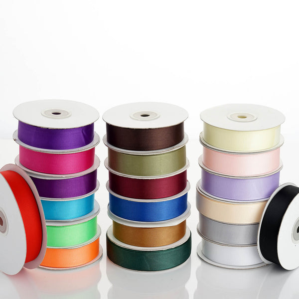 25 Yards | 7/8 Inch | Yellow Grosgrain Ribbon | TableclothsFactory