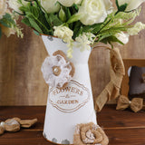 Natural Burlap Flower & Bows Set w/Lace Ribbon Craft Supplies, DIY Jute Stick On Ribbon & Bows