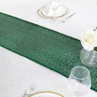 12x108 inches Hunter Emerald Green Premium Sequin Table Runners