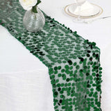 13inch x 108inch Big Sequin Runner Hunter Emerald Green Payette Table Runner Event Decor