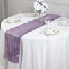 12inch x 108inch Violet Amethyst Accordion Crinkle Taffeta Linen Table Runner