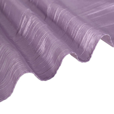 12inch x 108inch Violet Amethyst Accordion Crinkle Taffeta Linen Table Runner#whtbkgd