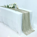 10FT Gauze Table Runner Cheesecloth Fabric For Wedding Arch, Arbor Decor - Dusty Sage Green