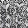 12inchx108inch Black Taffeta Damask Flocking Table Runner