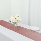 12inch x 108inch Dusty Rose Premium Velvet Sheen Finish Table Runner