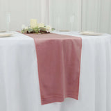 12inch x 108inch Dusty Rose Premium Velvet Sheen Finish Table Runner