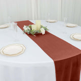 12x108Inch Terracotta Premium Velvet Sheen Finish Table Runner