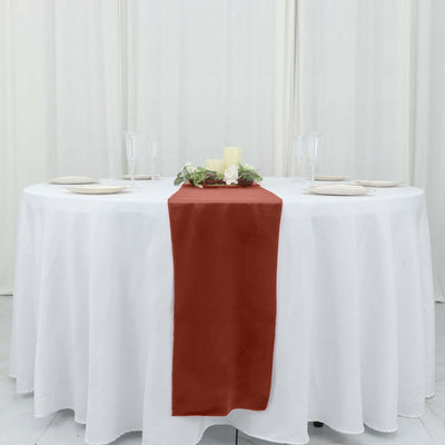 12x108Inch Terracotta Premium Velvet Sheen Finish Table Runner