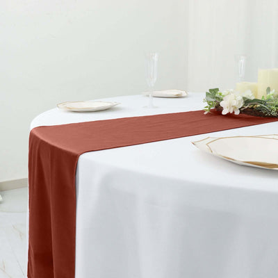 12x108Inch Terracotta Premium Velvet Sheen Finish Table Runner