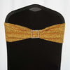 5 Pack | Gold Metallic Shiny Glittered Spandex Chair Sashes