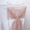 5 Pack | 22x78 Dusty Rose DIY Premium Designer Chiffon Chair Sashes