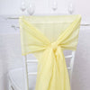 5 Pack | 22x78 inches Yellow DIY Premium Designer Chiffon Chair Sashes