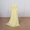 5 Pack | 22x78 inches Yellow DIY Premium Designer Chiffon Chair Sashes