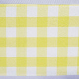 Gingham Chair Sashes | 5 PCS | Yellow/White | Buffalo Plaid Checkered Polyester Chair Sashes