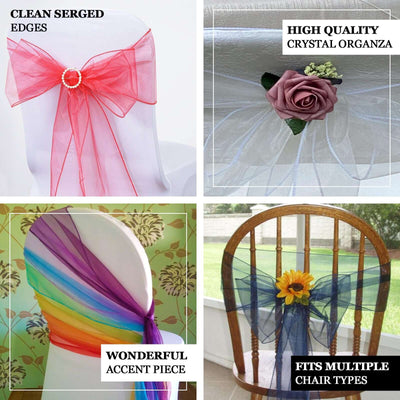 5 PCS | Sheer Organza Chair Sashes