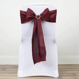 5 PCS | 6x108inch Burgundy Polyester Chair Sash