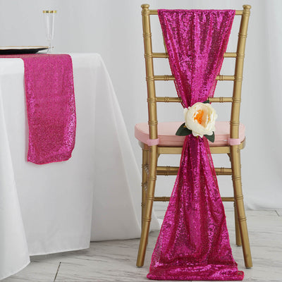 Chair Sashes, Sequin Fabric, Wedding Chair Decorations