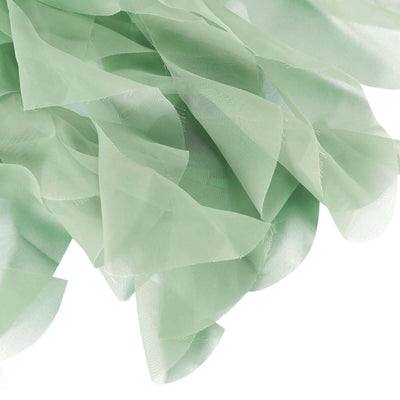 Green Chiffon Curly Chair Sash