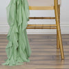 Green Chiffon Curly Chair Sash#whtbkgd