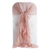 1 Set Dusty Rose Chiffon Hoods With Curly Willow Chiffon Chair Sashes