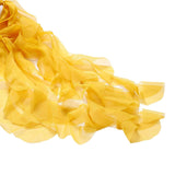 1 Set Mustard Yellow Chiffon Hoods With Curly Willow Chiffon Chair Sashes