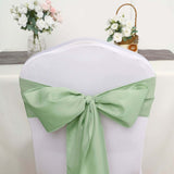 5 PCS | 6inch x 108inch Sage Green Polyester Chair Sash