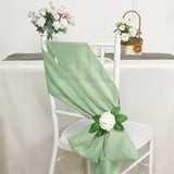 5 PCS | 6inch x 108inch Sage Green Polyester Chair Sash