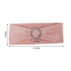 5 pack | 5Inchx14Inch Dusty Rose Spandex Stretch Chair Sash with Silver Diamond Ring Slide Buckle