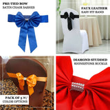 Reversible Chair Sashes with Buckle | Satin Chair Bows | Chair Bands