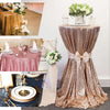 108 inches Gold Premium Sequin Round Tablecloth