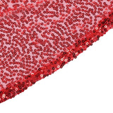 108" Red Premium Sequin Round Tablecloth