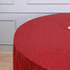 108" Red Premium Sequin Round Tablecloth