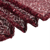 60x126inches Burgundy Premium Sequin Rectangle Tablecloth