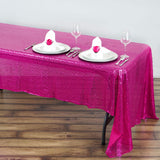 60"x126" Fuchsia Premium Sequin Rectangle Tablecloth