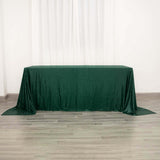 90x132 inches Hunter Emerald Green Premium Sequin Rectangle Tablecloth